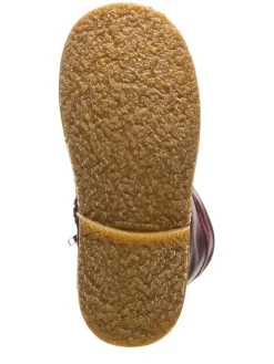 Leder-Stiefel in Bordeaux