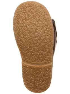 Leder-Stiefel in Dunkelbraun