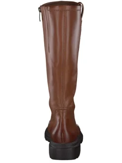 Leder-Stiefel in Hellbraun