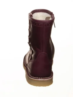 Leder-Stiefel in Lila