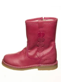 Leder-Stiefel in Pink