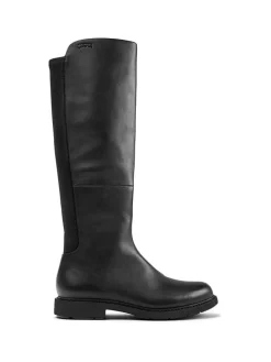 Leder-Stiefel in Schwarz
