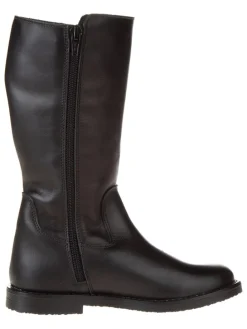 Leder-Stiefel in Schwarz