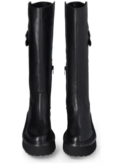 Leder-Stiefel in Schwarz