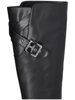 Leder-Stiefel in Schwarz
