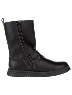 Leder-Stiefel in Schwarz
