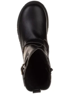 Leder-Stiefel in Schwarz