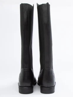 Leder-Stiefel in Schwarz