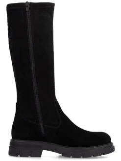 Leder-Stiefel in Schwarz