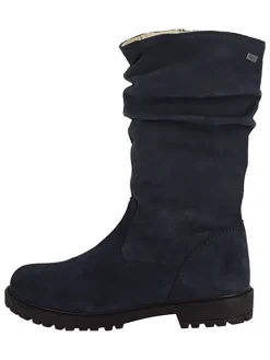 Leder-Stiefel "Inka" in Dunkelblau
