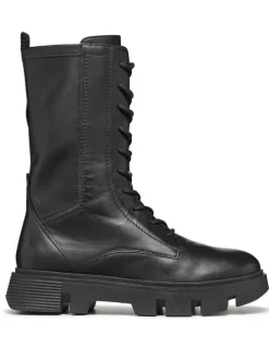Leder-Stiefel "Vilde" in Schwarz