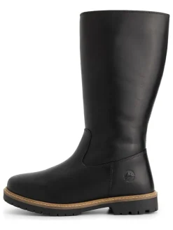 Leder-Stiefel "Vinstra" in Schwarz