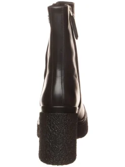 Leder-Stiefeletten in Schwarz