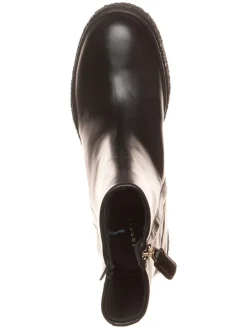 Leder-Stiefeletten in Schwarz