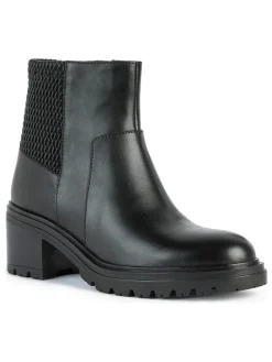 Leder-Stiefeletten "Damiana" in Schwarz