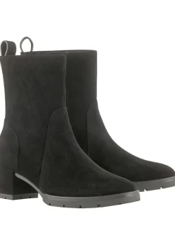 Leder-Stiefeletten "Diana" in Schwarz