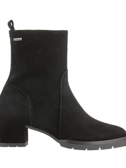 Leder-Stiefeletten "Diana" in Schwarz