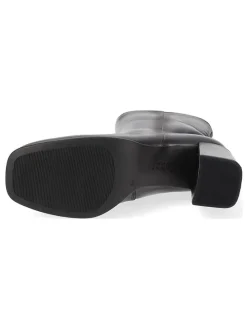 Leder-Stiefeletten in Anthrazit