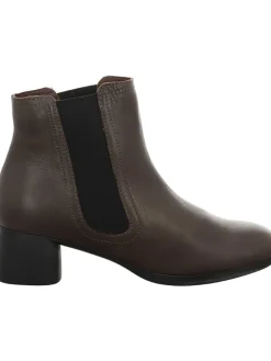 Leder-Stiefeletten in Braun