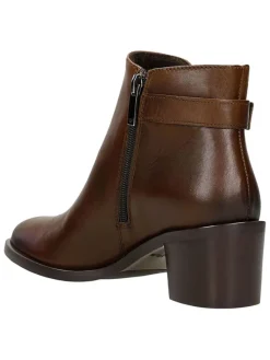 Leder-Stiefeletten in Braun