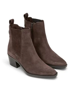 Leder-Stiefeletten in Braun