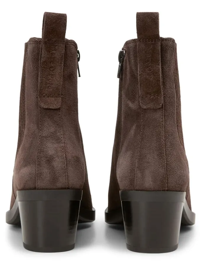 Leder-Stiefeletten in Braun