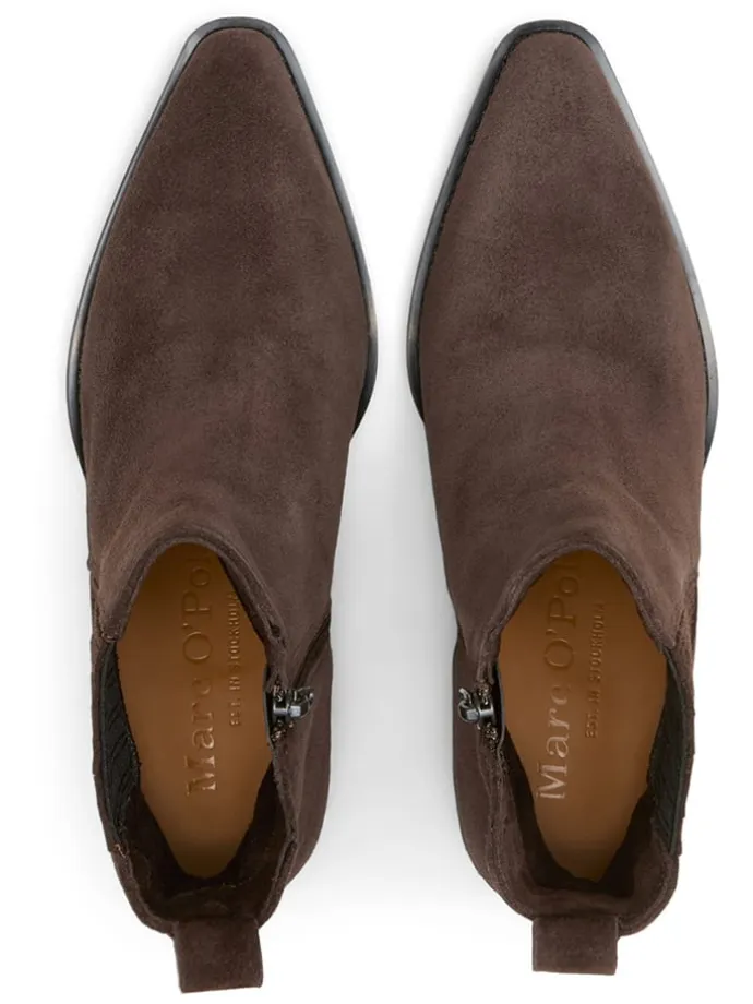 Leder-Stiefeletten in Braun