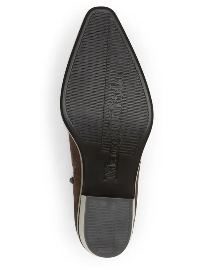 Leder-Stiefeletten in Braun