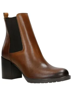 Leder-Stiefeletten in Braun