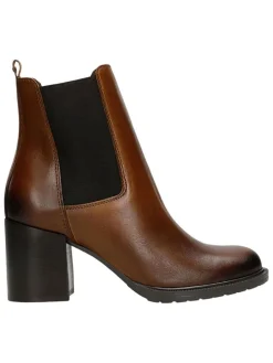 Leder-Stiefeletten in Braun