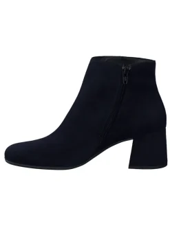 Leder-Stiefeletten in Dunkelblau