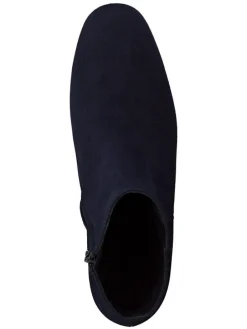 Leder-Stiefeletten in Dunkelblau