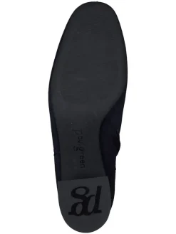 Leder-Stiefeletten in Dunkelblau