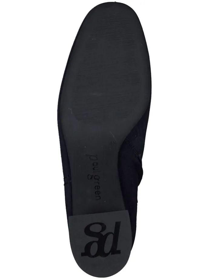 Leder-Stiefeletten in Dunkelblau