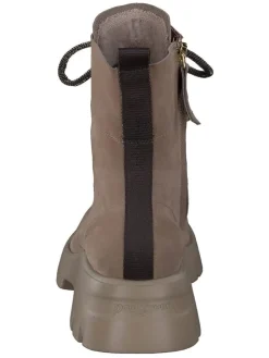 Leder-Stiefeletten in Hellbraun