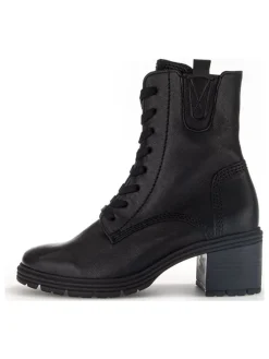 Leder-Stiefeletten in Schwarz