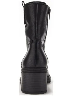 Leder-Stiefeletten in Schwarz