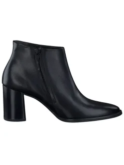 Leder-Stiefeletten in Schwarz