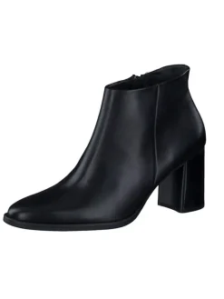 Leder-Stiefeletten in Schwarz