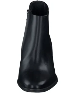 Leder-Stiefeletten in Schwarz