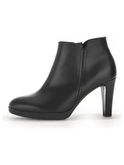 Leder-Stiefeletten in Schwarz