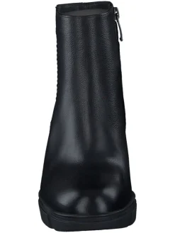 Leder-Stiefeletten in Schwarz