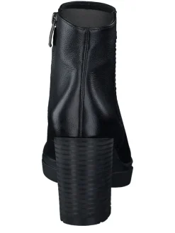 Leder-Stiefeletten in Schwarz