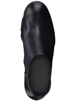 Leder-Stiefeletten in Schwarz