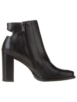 Leder-Stiefeletten in Schwarz