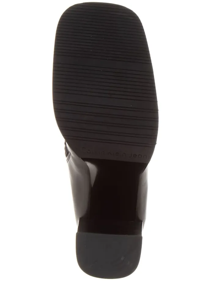 Leder-Stiefeletten in Schwarz