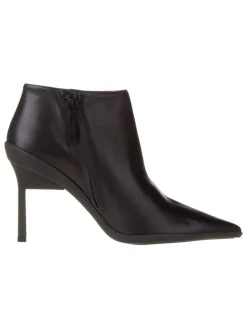 Leder-Stiefeletten in Schwarz