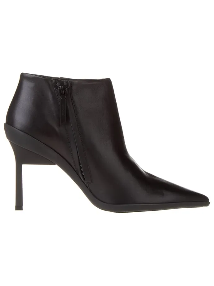 Leder-Stiefeletten in Schwarz