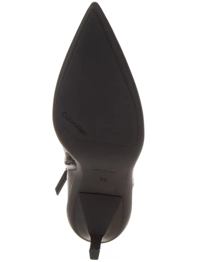 Leder-Stiefeletten in Schwarz