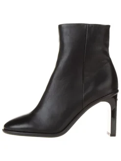 Leder-Stiefeletten in Schwarz